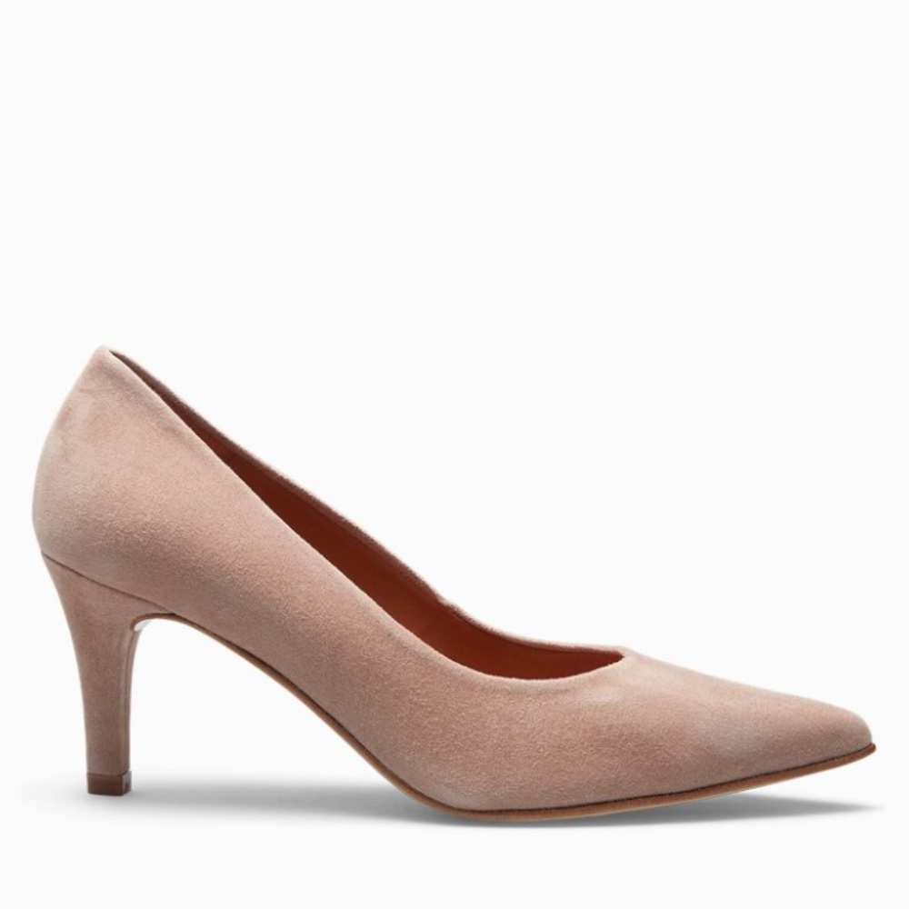 NWT André Assous Amanda Nude Suede Pumps, 10